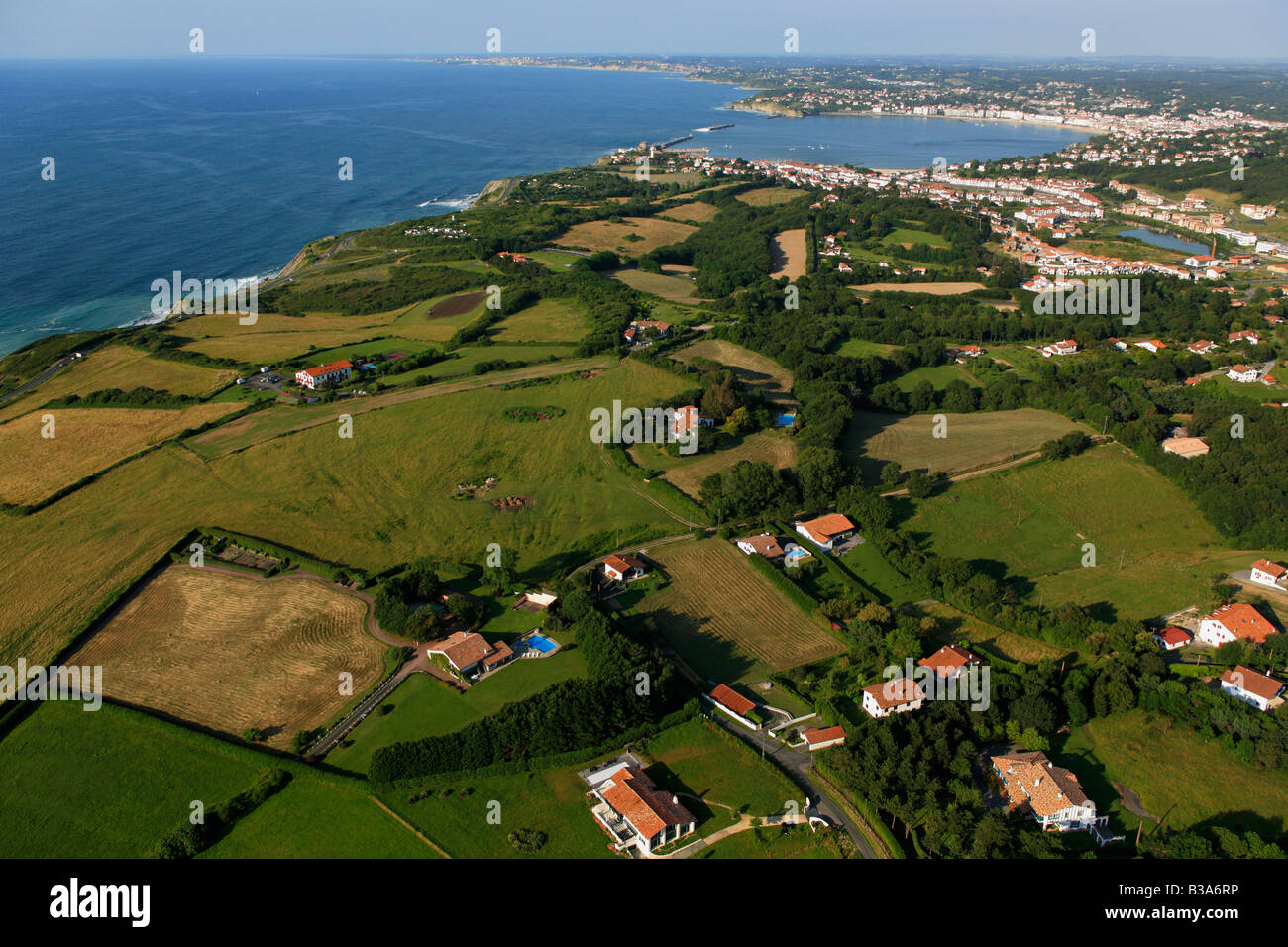 Aerial view of the country near St Jean de Luz France Stock Photo Alamy