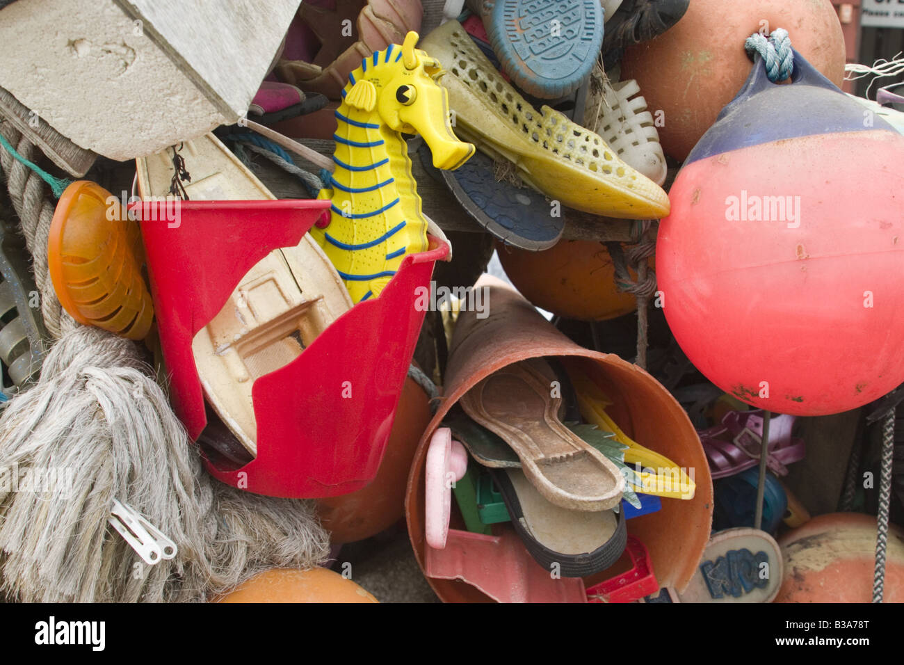 Flotsam and jetsam washed ashore UK Stock Photo Alamy