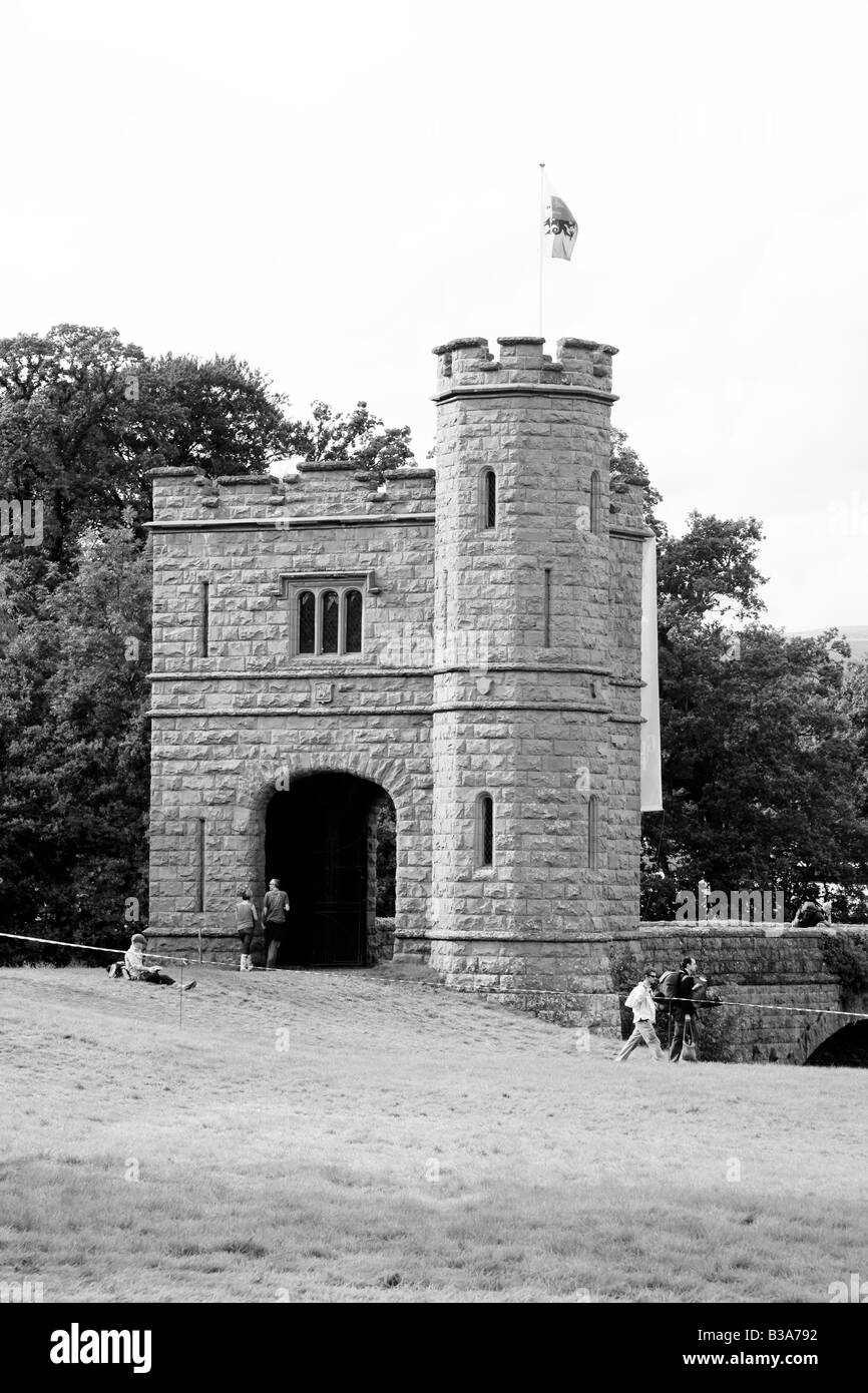 The tower bridge at the Greenman festival 2008 Glanusk Park Brecon Beacons Wales U K Stock Photo