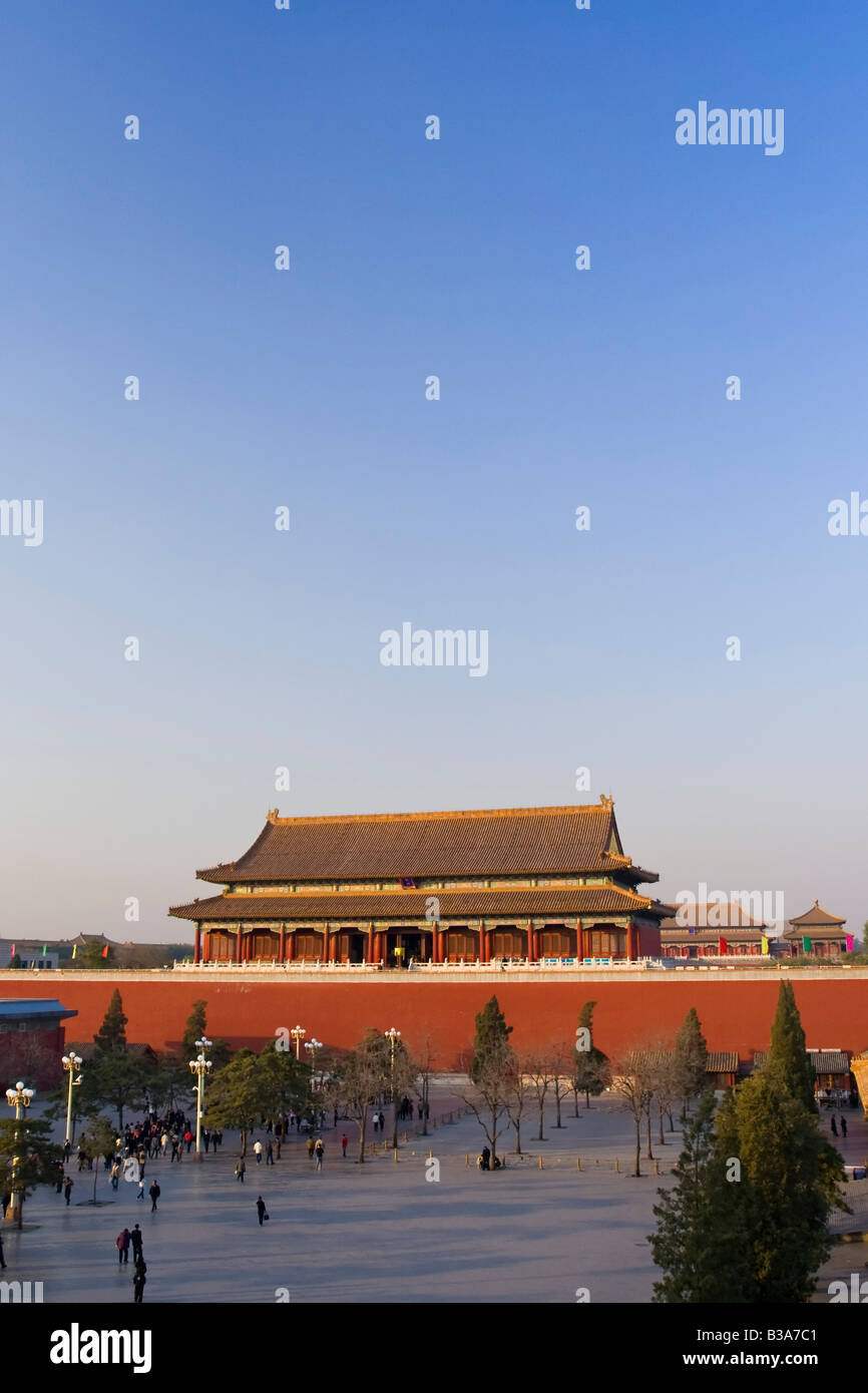 Gate of Heavenly Peace and main Courtyard, Forbidden City, Beijing, China Stock Photo