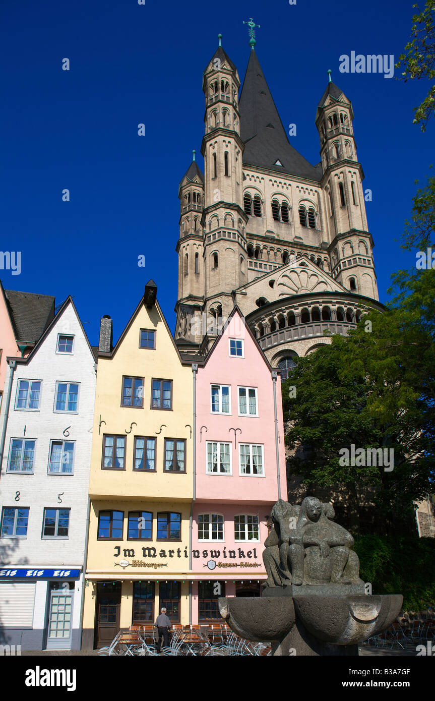 Groß St, Martin Kirche, Cologne, Germany Stock Photo - Alamy