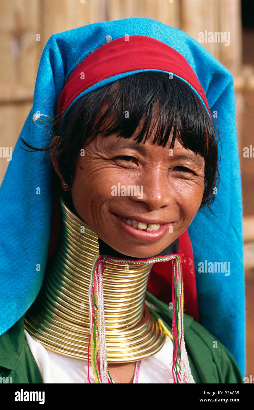 Thailand, Chiang Rai, Long Neck Karen Hilltribe, Long Neck Woman Stock Photo Alamy