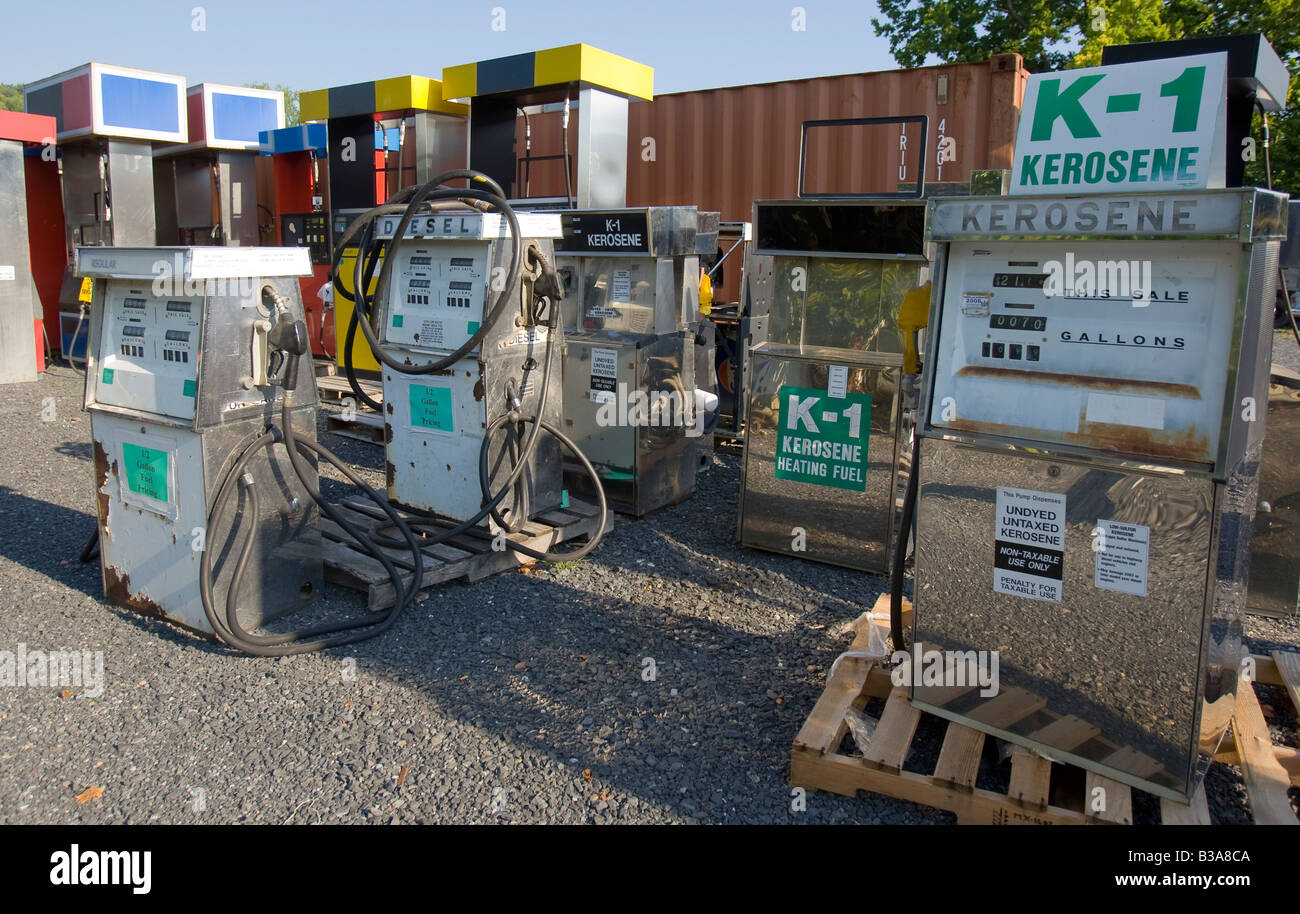 Broken fuel pumps Stock Photo Alamy