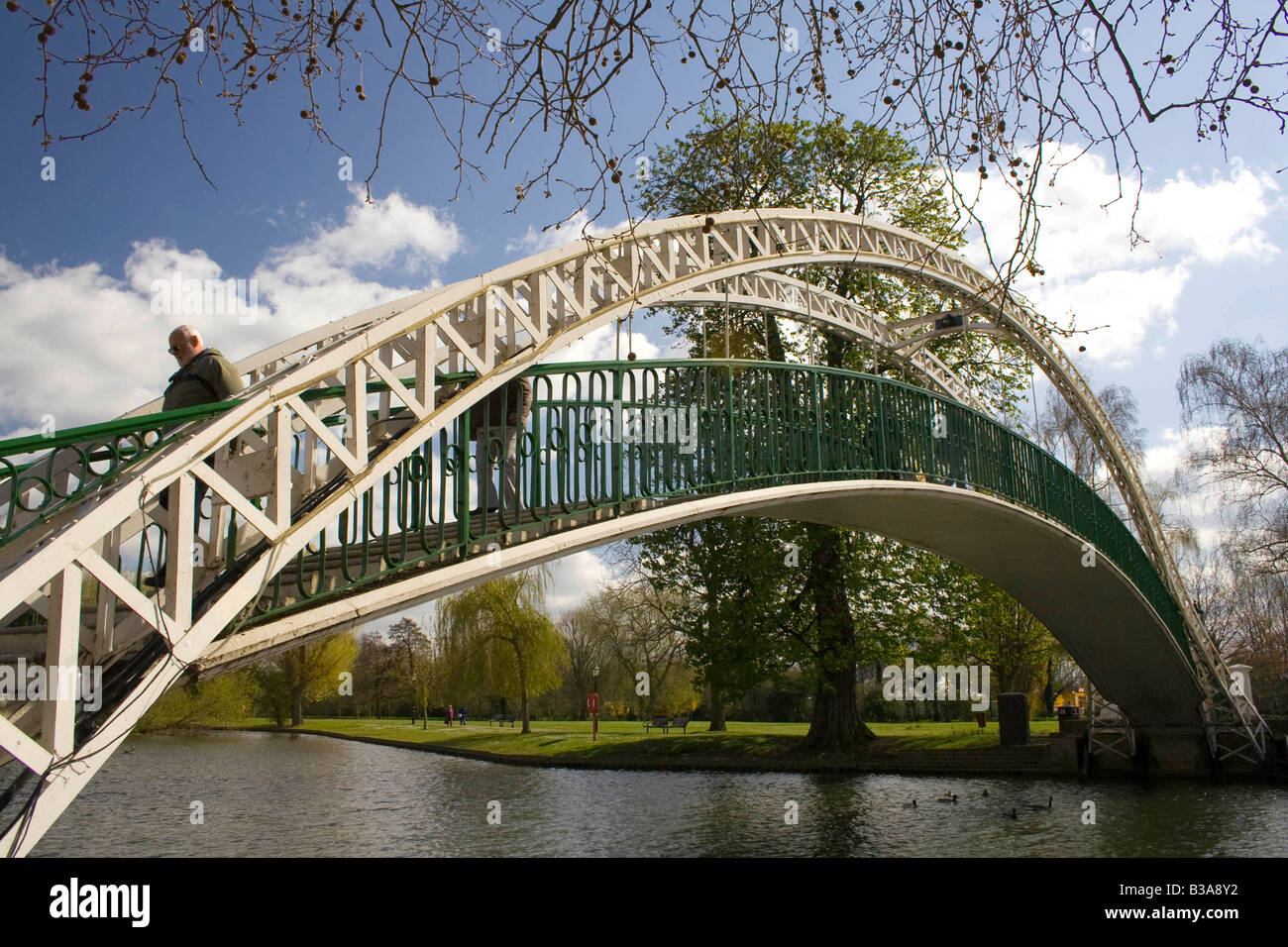 Bridge over the River Ouse in Bedford on a sunny day Stock Photo