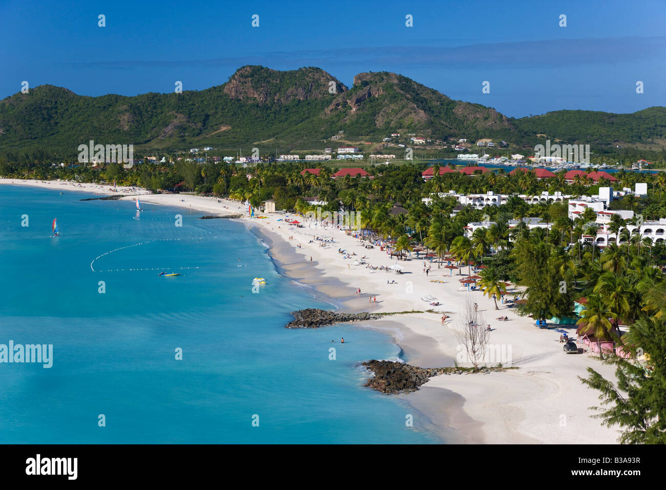 Caribbean, Antigua, Jolly Harbour and Jolly Beach Stock Photo Alamy