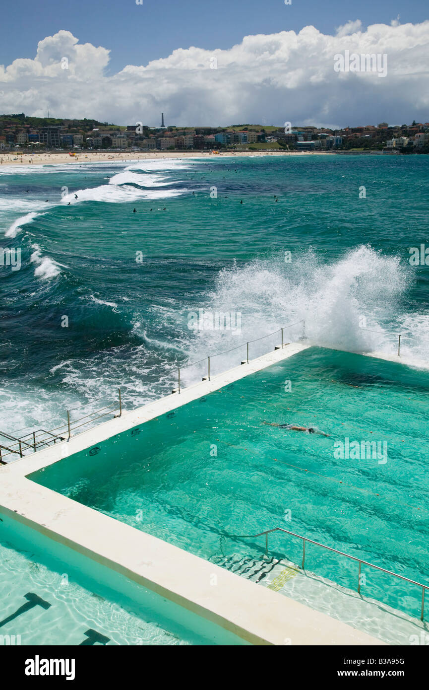 Australia, New South Wales, Sydney, Bondi Beach, Bondi Icebergs Swimming Club Pool Stock Photo