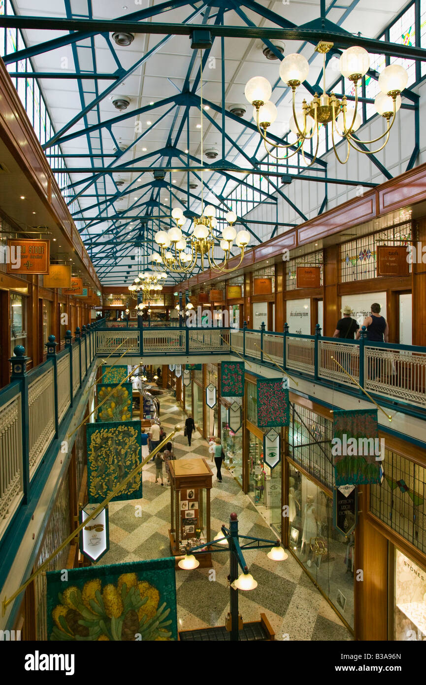 Australia, Queensland, Brisbane, 19th century Brisbane Arcade Shopping Mall Stock Photo