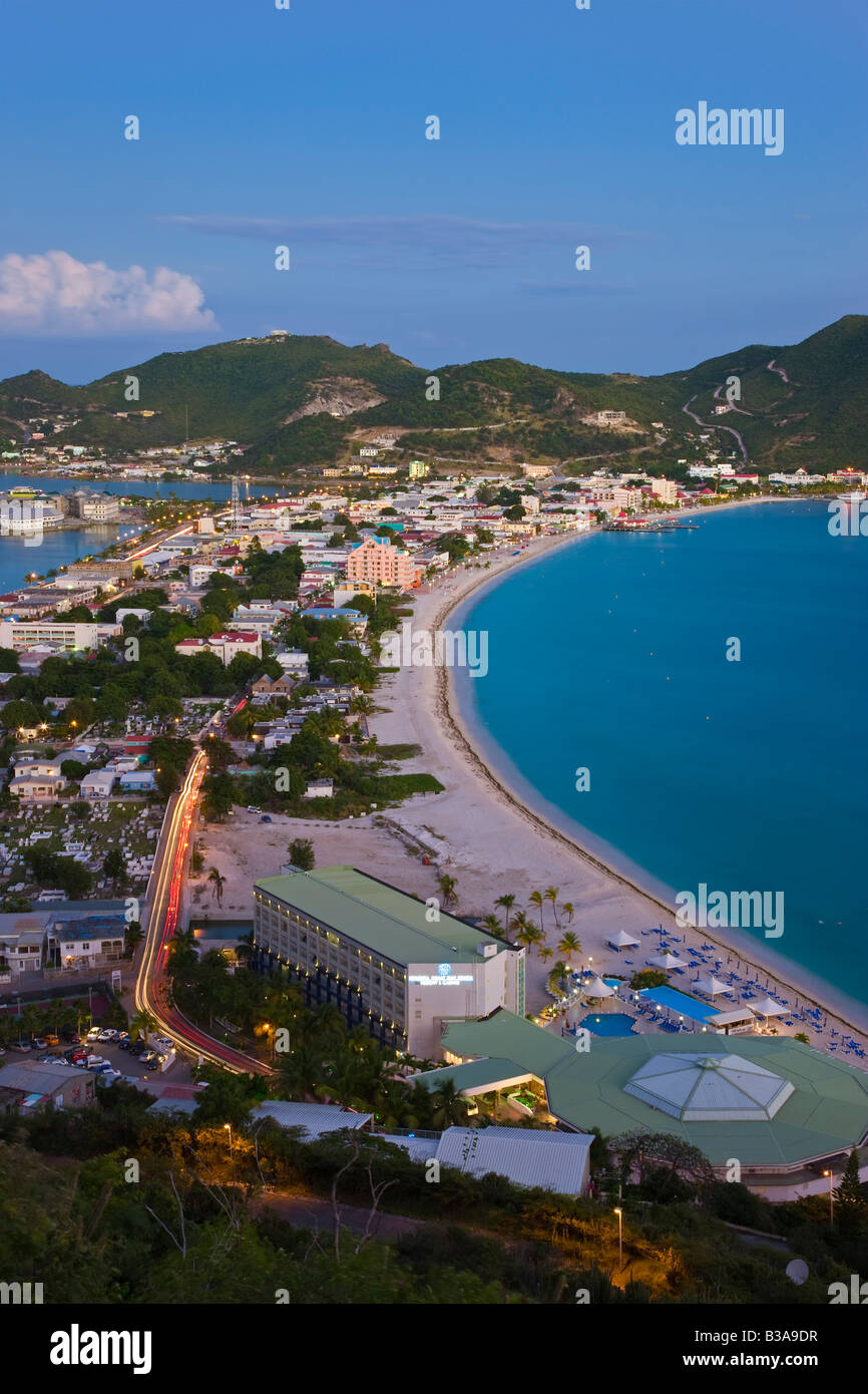 Caribbean, Netherlands Antilles, Sint Maarten, Great Bay & Philipsburg Stock Photo