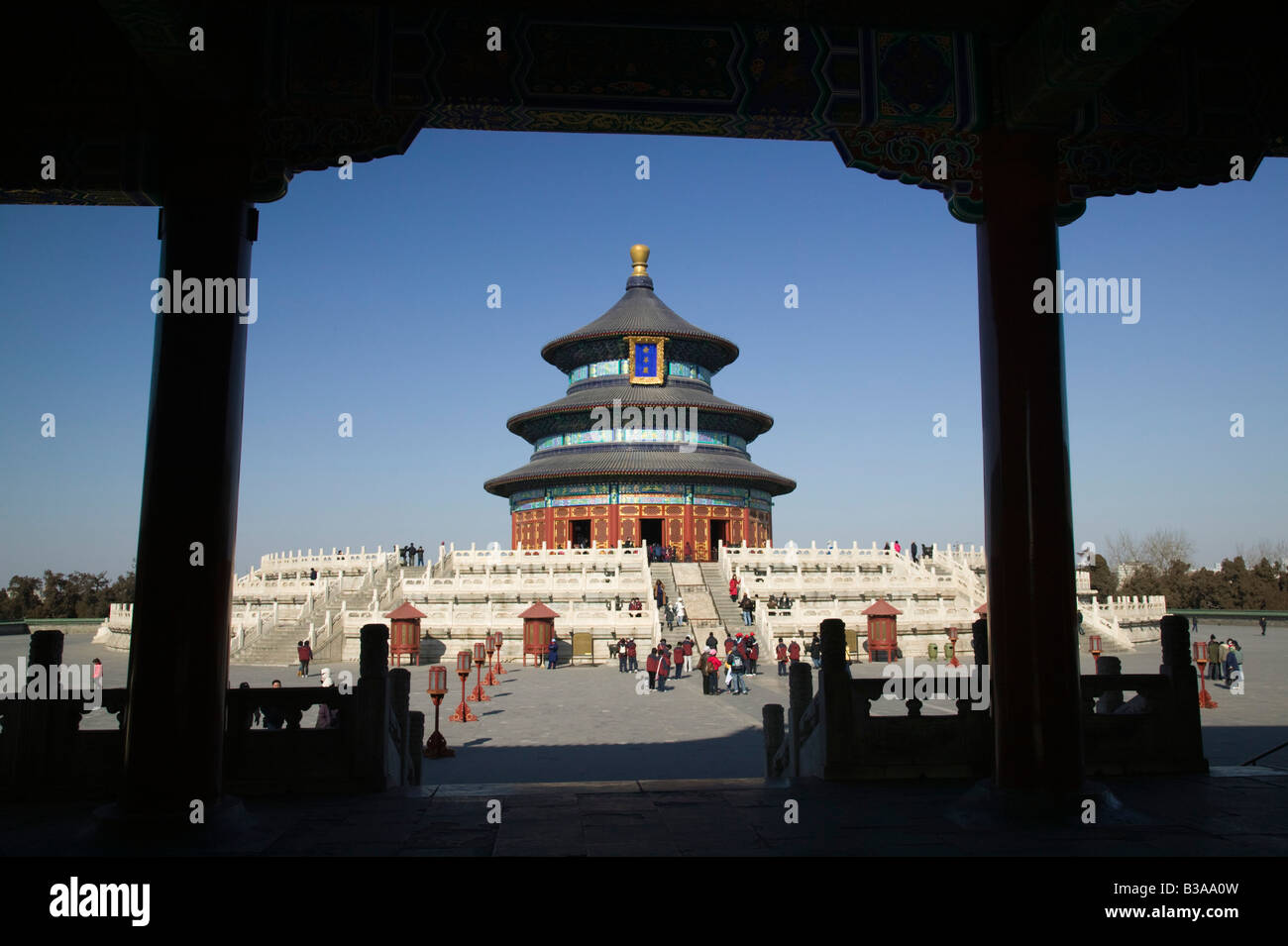 China, Beijing, Temple of Heaven, Hall of Prayers for Good Harvests (b.1420) Stock Photo
