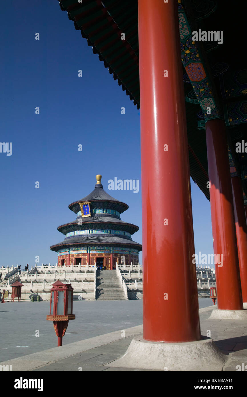 China, Beijing, Temple of Heaven, Hall of Prayers for Good Harvests (b.1420) Stock Photo