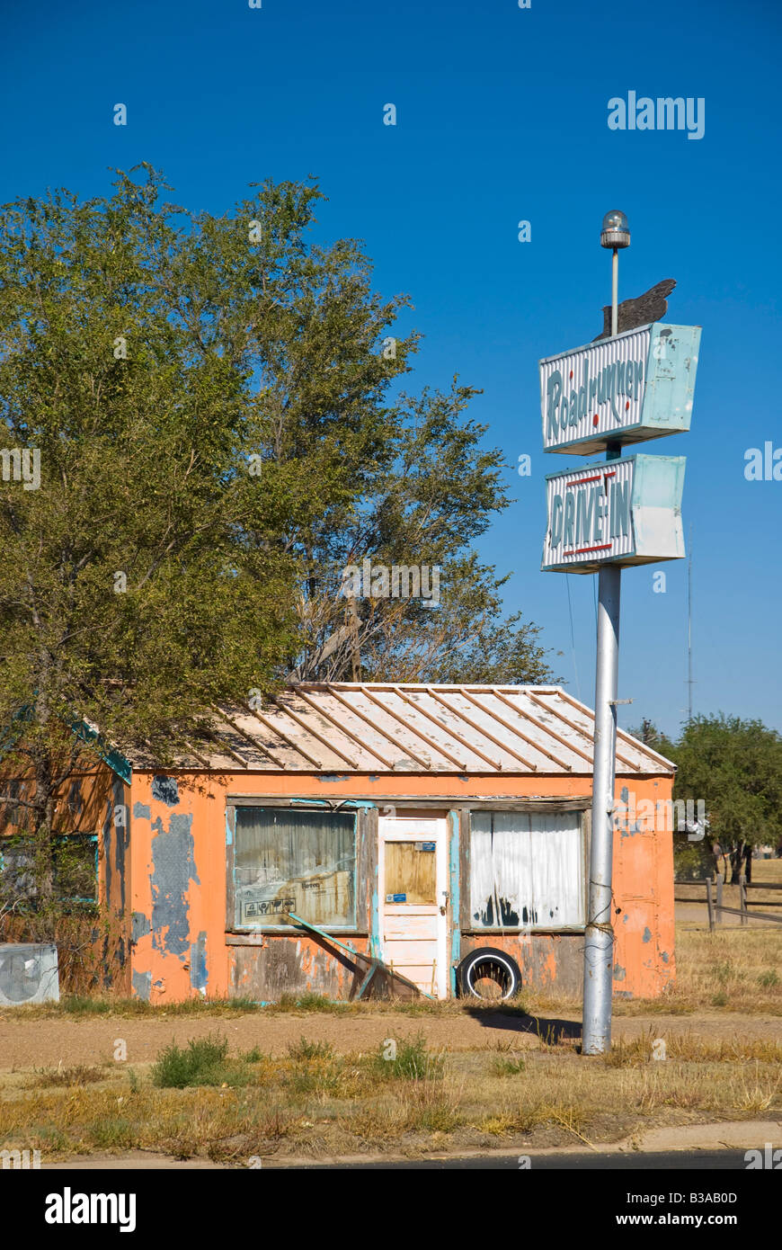 USA, Texas, Route 66, Vega Roadrunner Drivein Stock Photo Alamy