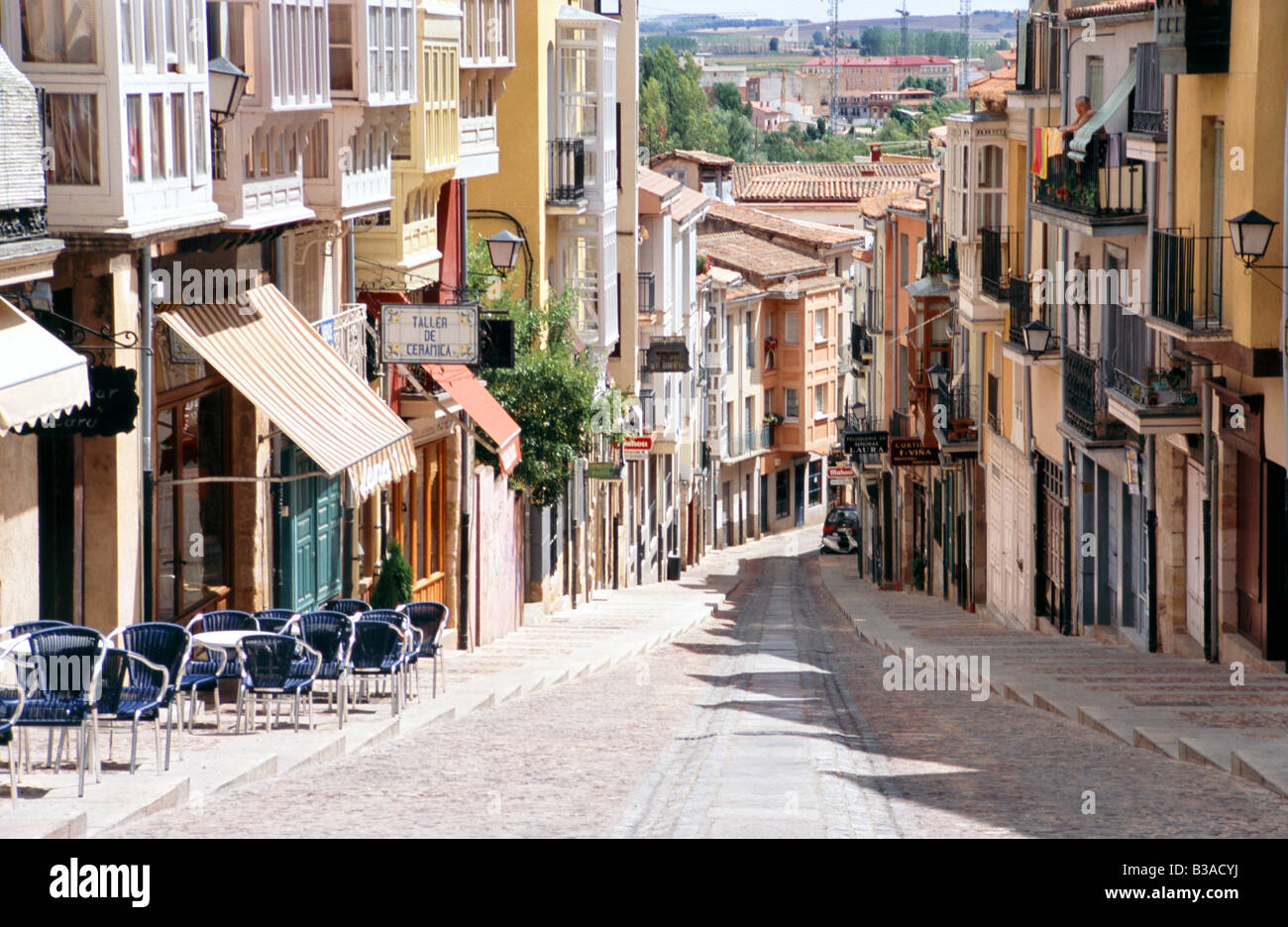 Calle Balborraz Street, Zamora, Spain Stock Photo
