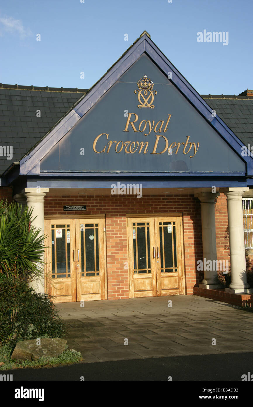 City of Derby, England. Factory shop within the Royal Crown Derby porcelain production factory at Derby’s Osmaston Road. Stock Photo