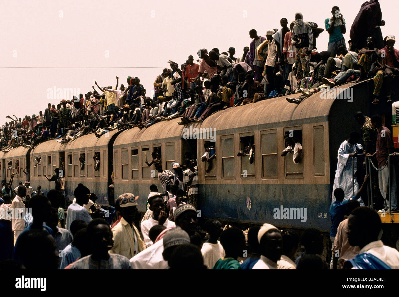 'TOUBA, AFRICA'S LITTLE MECCA', TRAIN PASSENGERS, 1996 Stock Photo