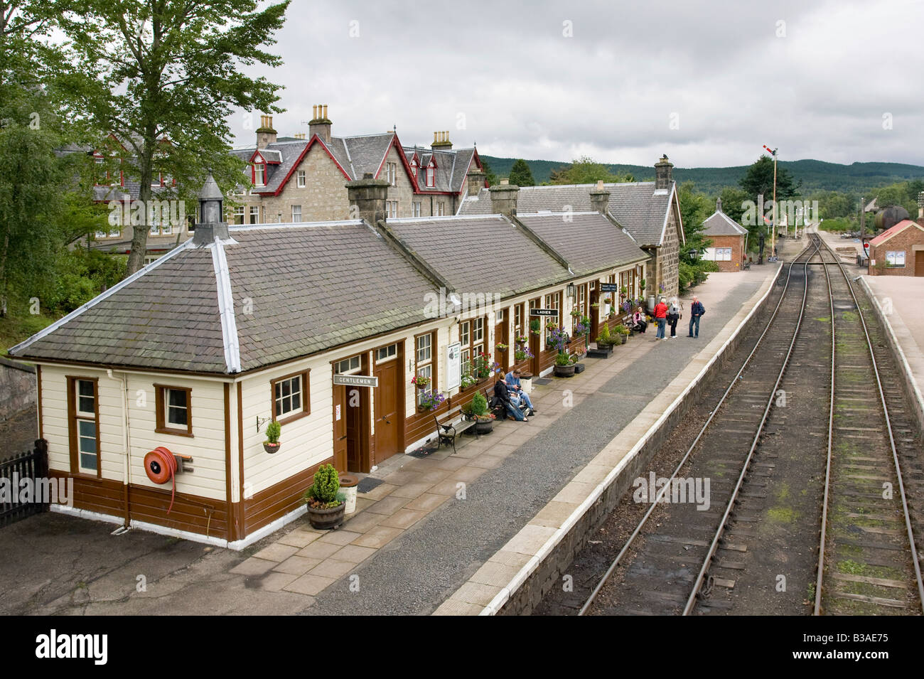 Boat of Garten railway station, Aviemore area, Scotland uk Stock Photo