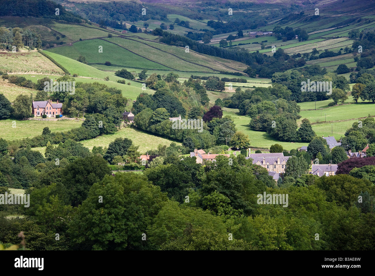 Rosedale Abbey village Rosedale North Yorkshire Moors National Park