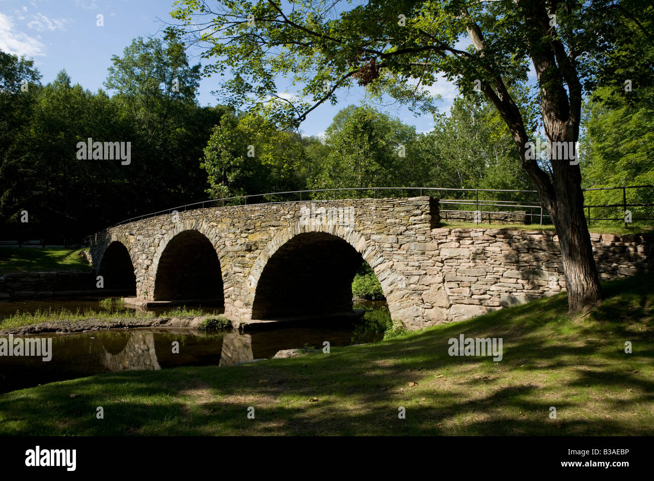 Stone Arch Bridge Catskills New York State Stock Photo