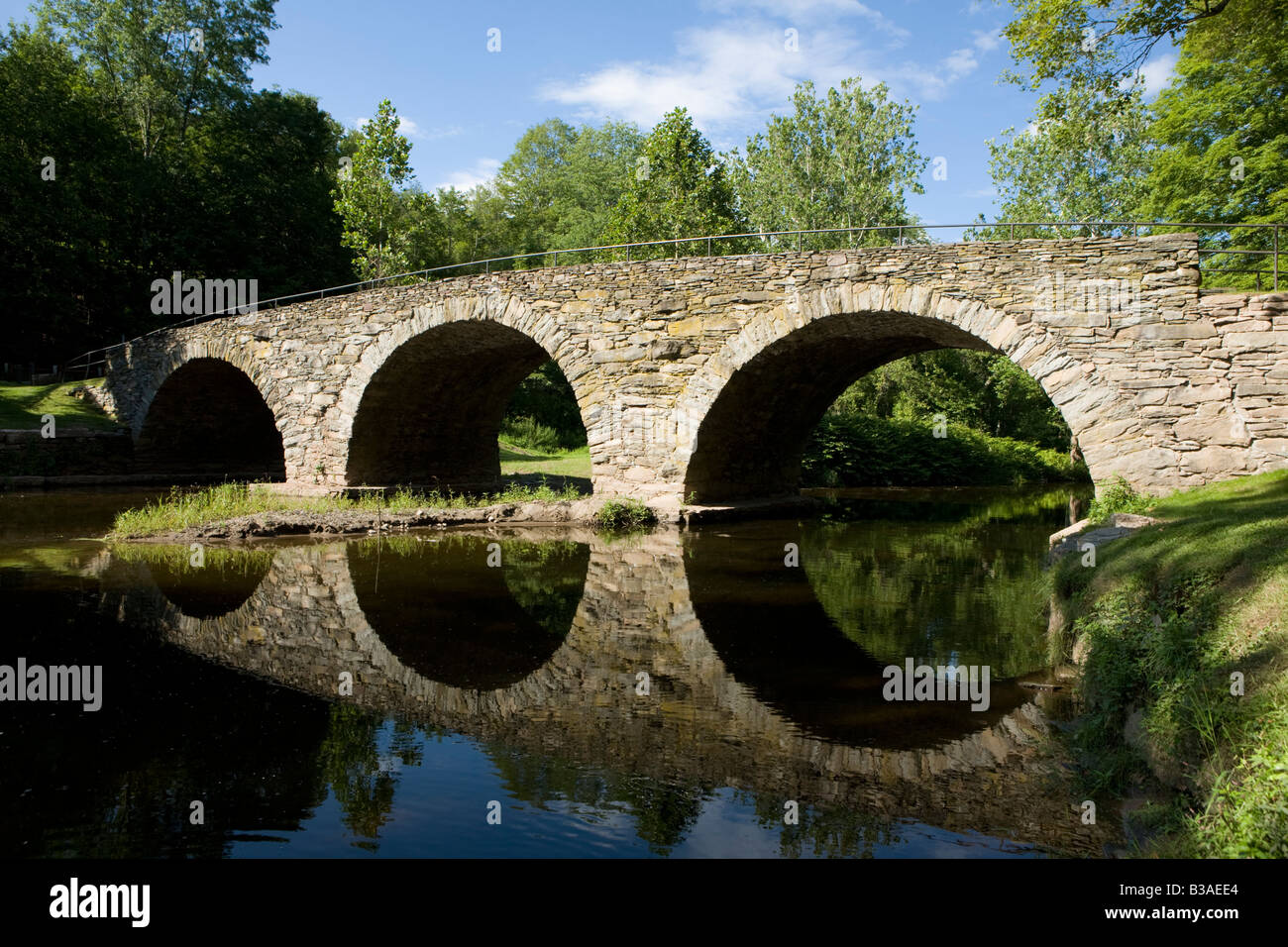 Stone Arch Bridge Catskills New York State Stock Photo