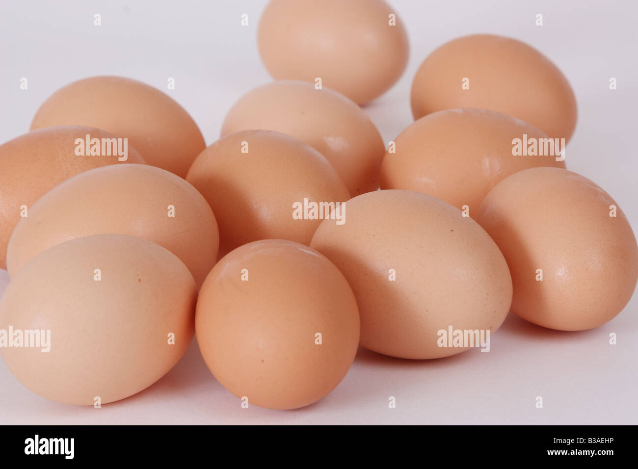 Brown Eggs Against White Background - Cut-out Stock Photo