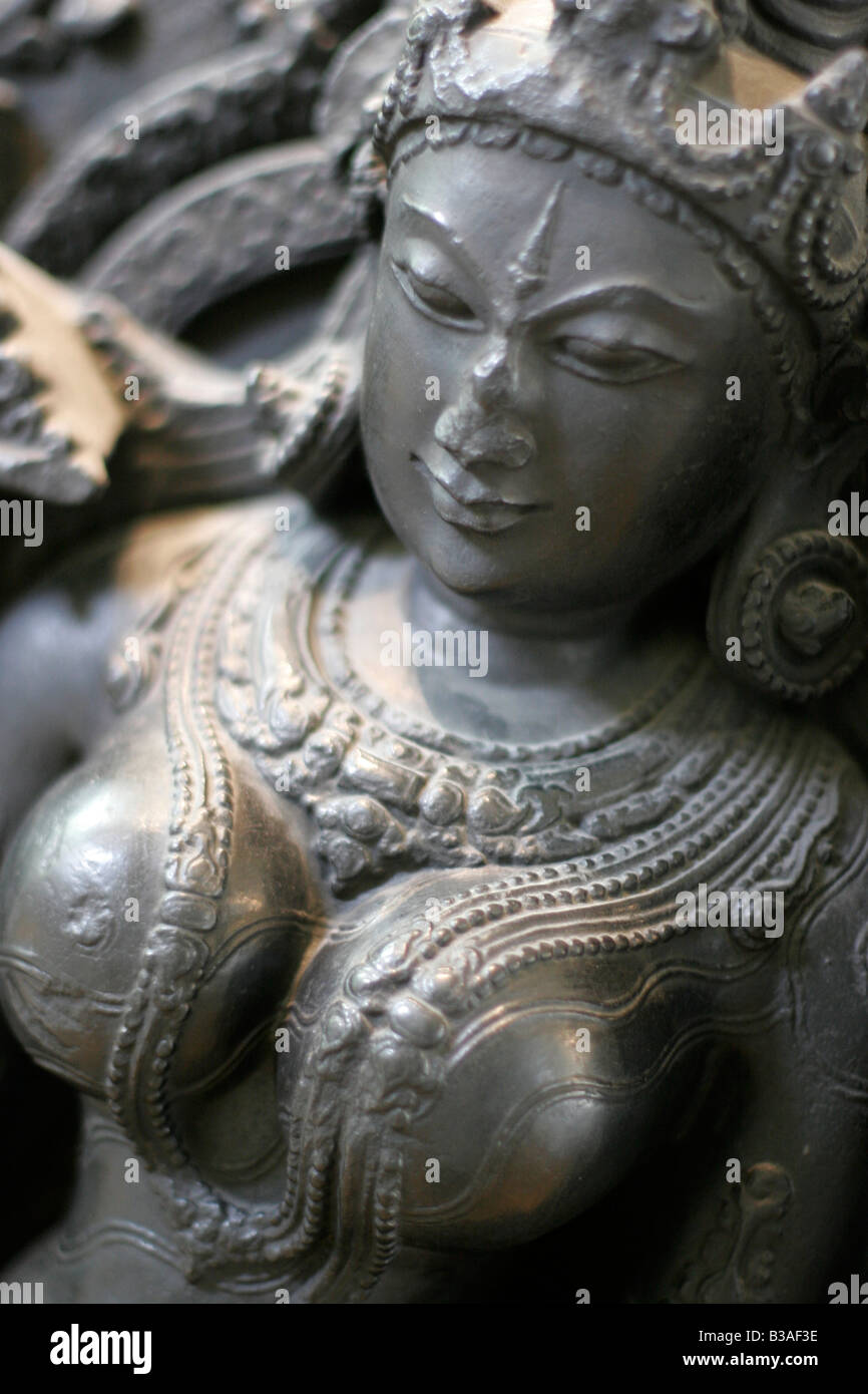 A statue of the Indian Goddess Lalita at The British Museum in London ...