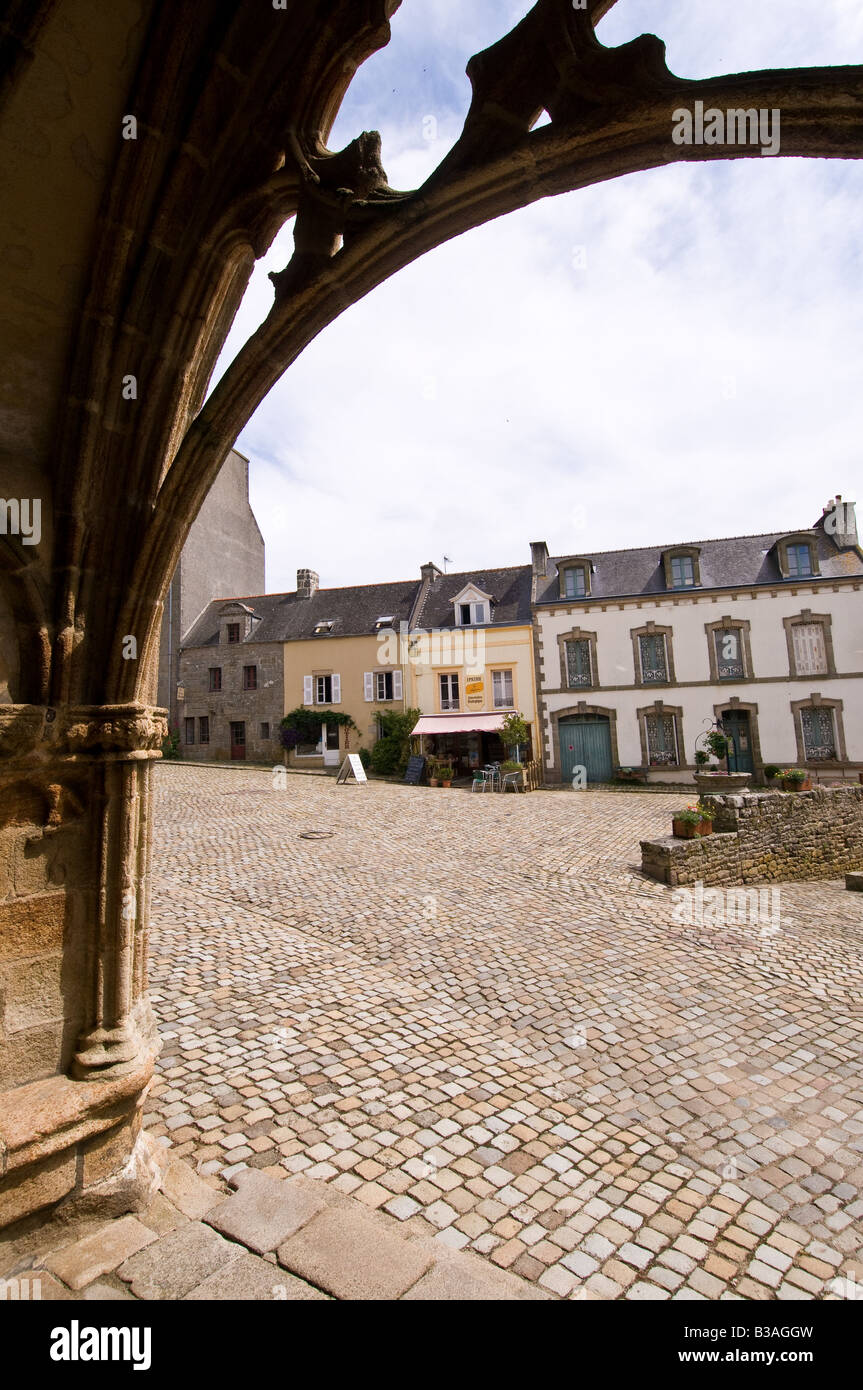 The square, Pont Croix Brittany France Stock Photo