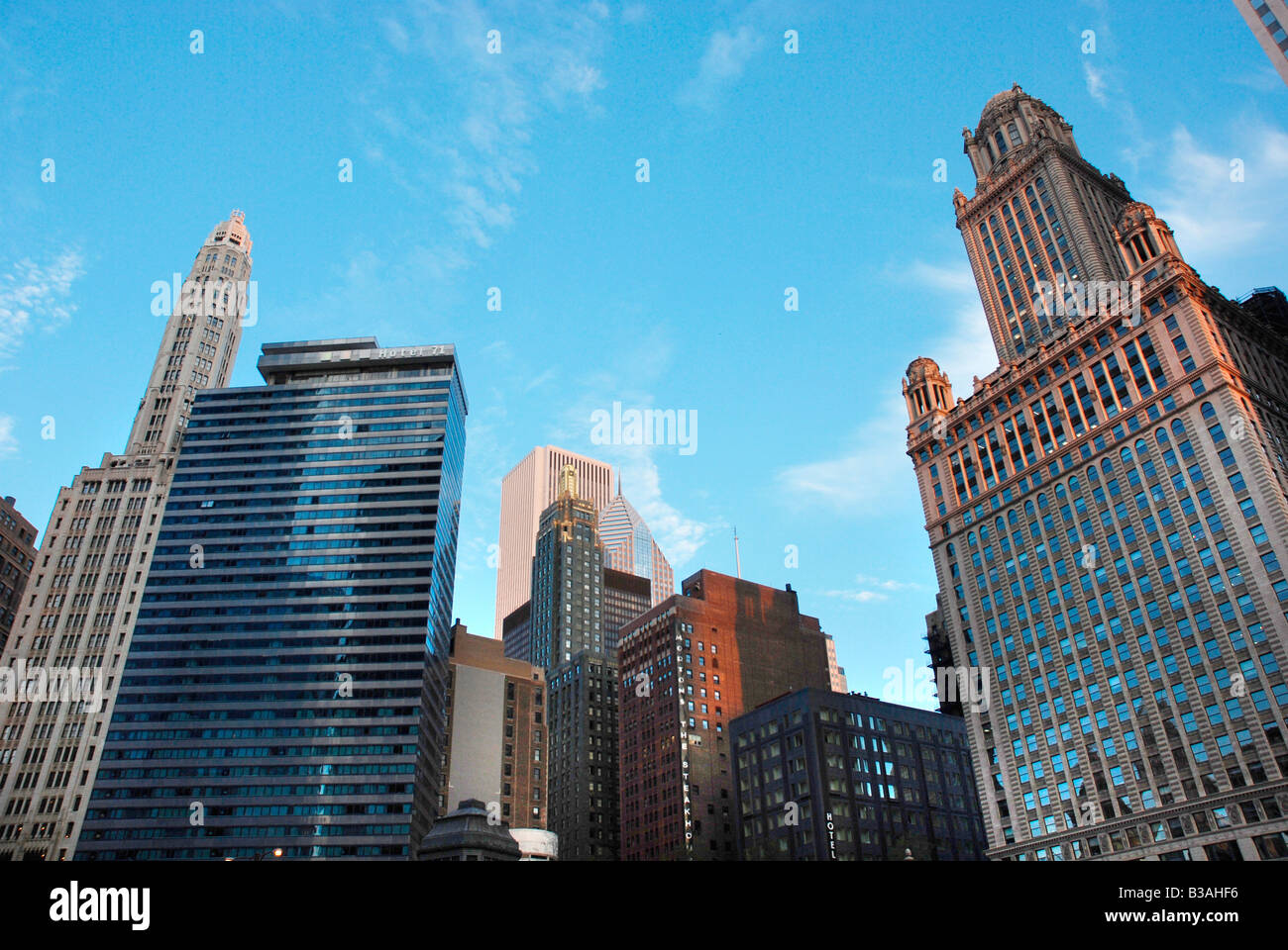 Chicago skyline downtown skyscrapers Stock Photo - Alamy