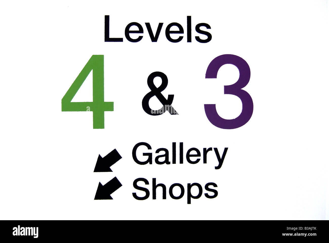 car park levels and directions sign Stock Photo Alamy