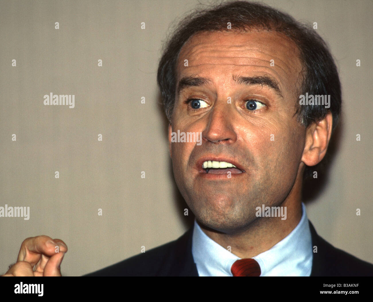U S Senator from Delaware Joseph Biden campaigns for the democratic nomination for President in 1987 Stock Photo