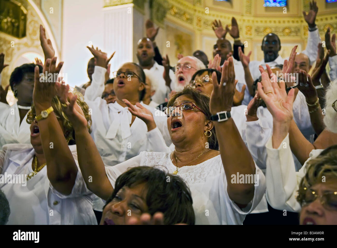 Gospel Choir Concert Stock Photo Alamy
