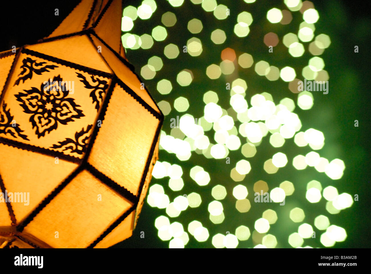 Loy Krathong Full moon festival Thailand Bangkok Asia Lanterns and