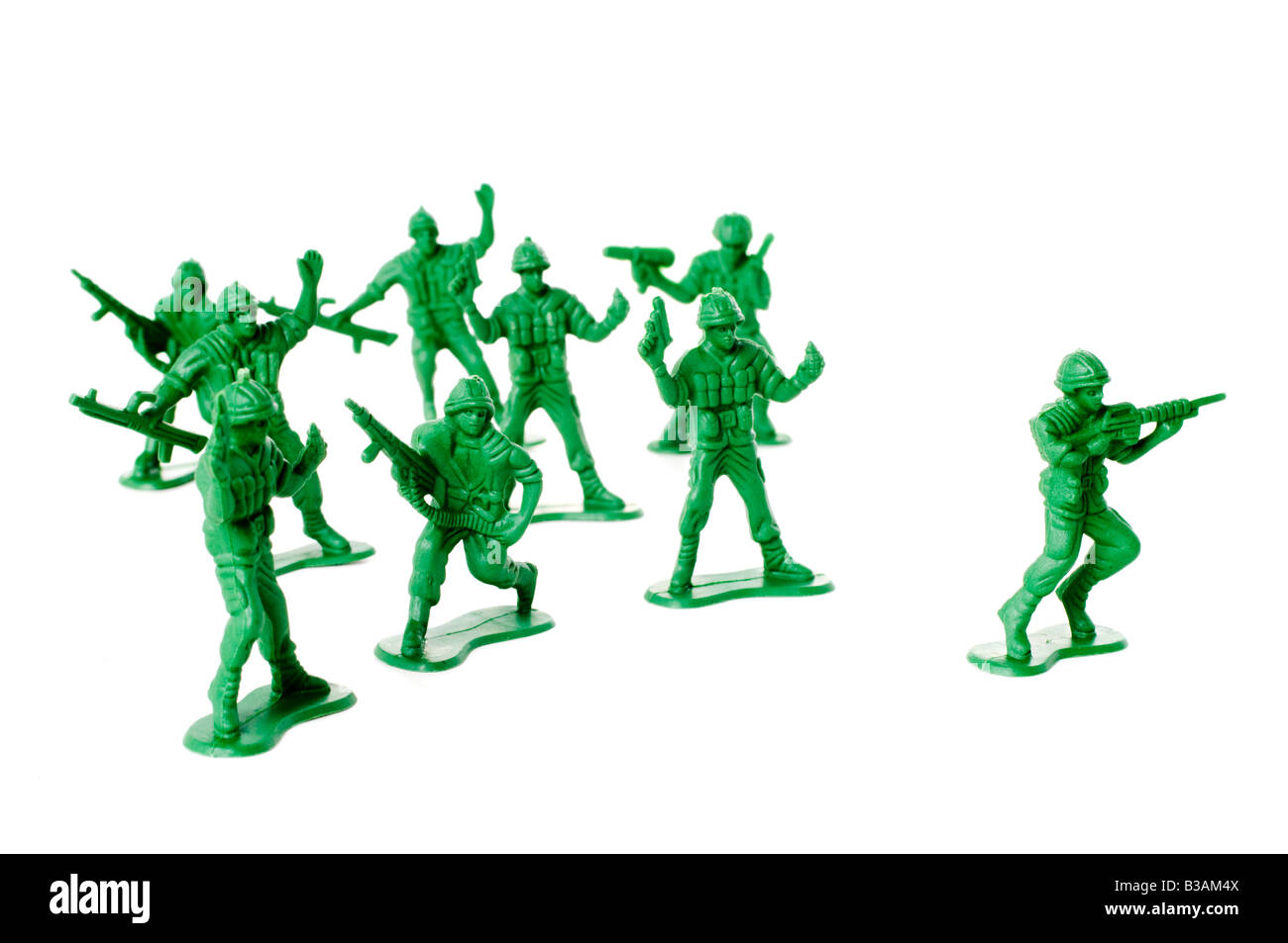 plastic Toy soldier army Stock Photo