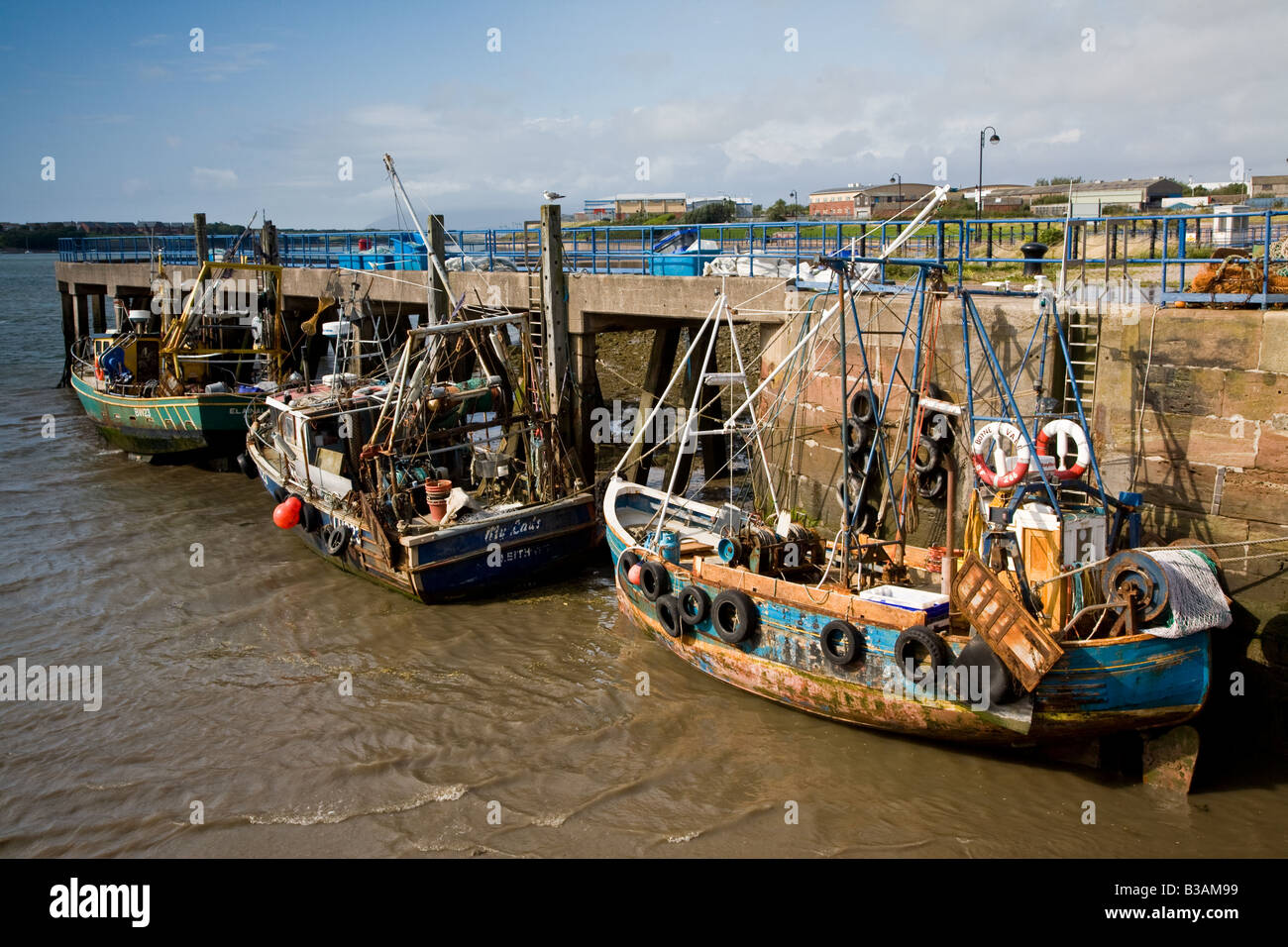 The Three Trawlers at Walney Channel Stock Photo