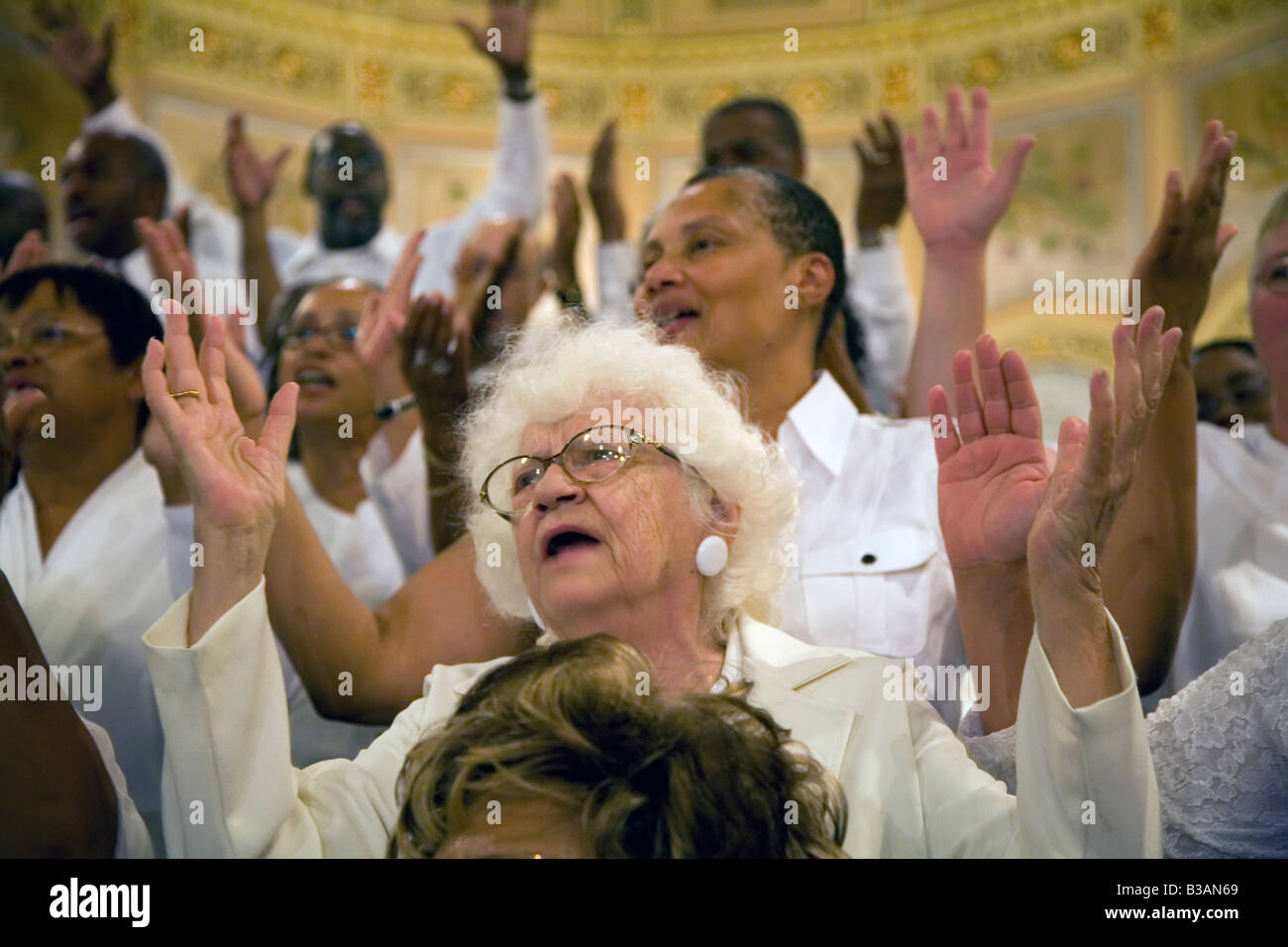 Gospel Choir Concert Stock Photo Alamy
