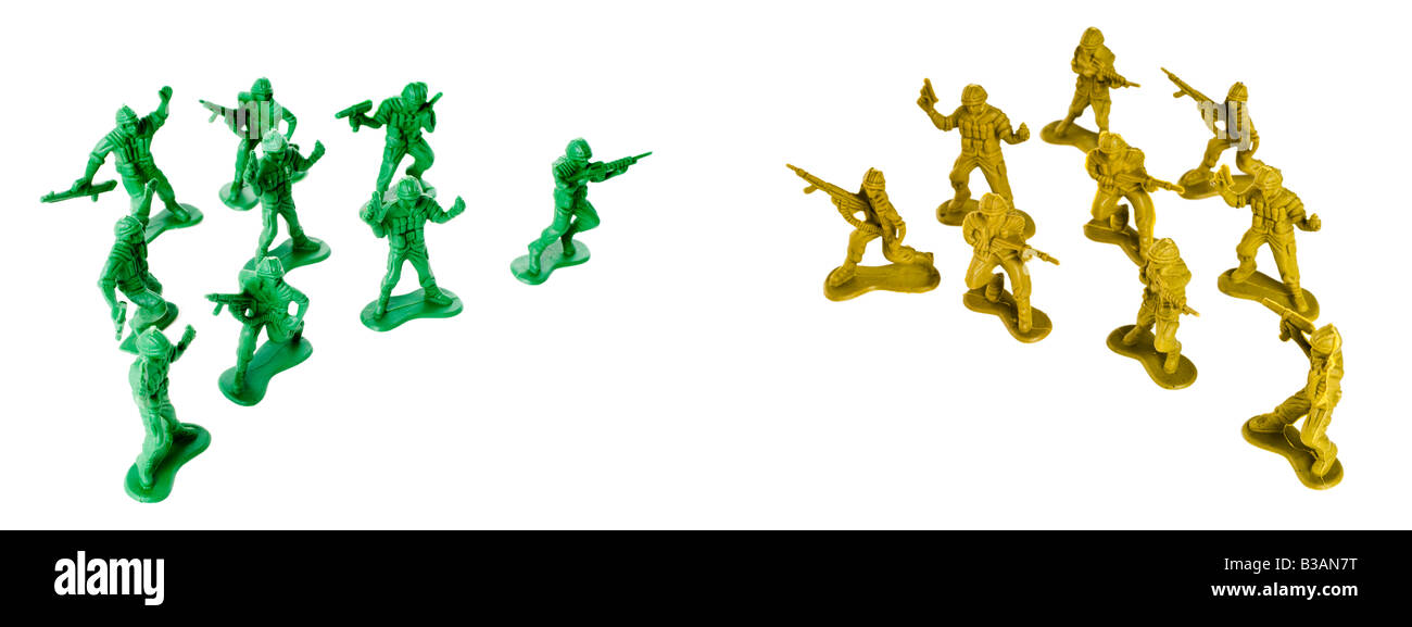 plastic Toy soldier army Stock Photo