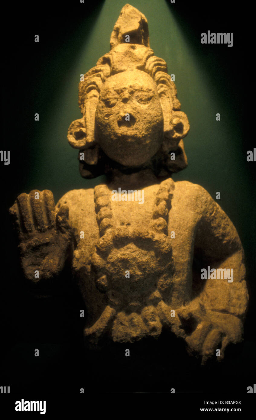 Sculpture Of The Maya Maize God Museo De Arqueologia Town Of Copan Ruinas Honduras Central America Stock Photo Alamy