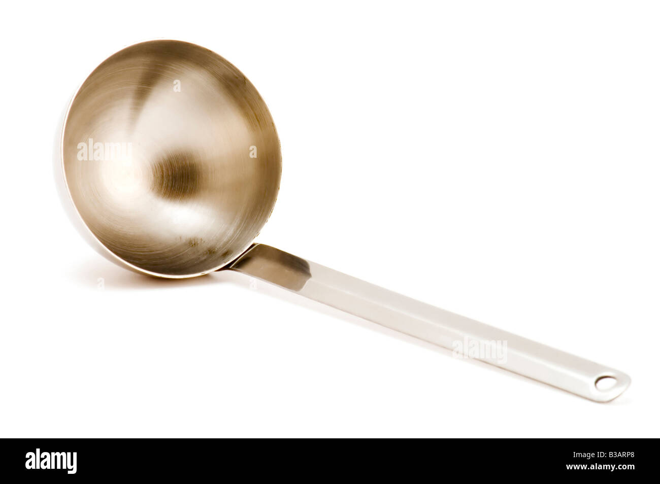 object on white kitchen utensil ladle Stock Photo