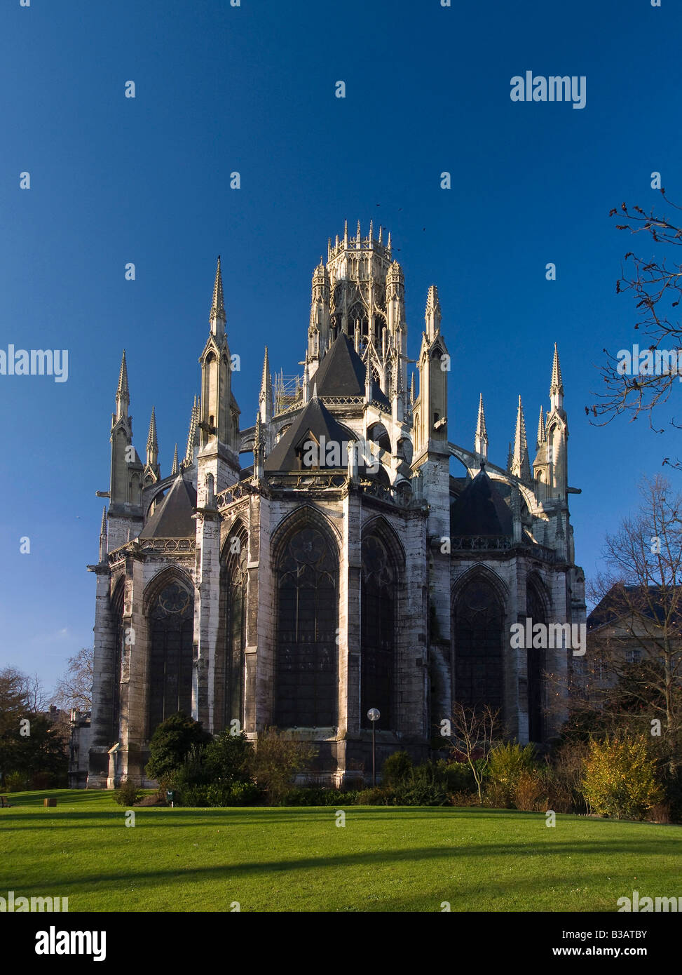 Farance normandy city of Rouen Saint-Ouen gothic abbey Stock Photo