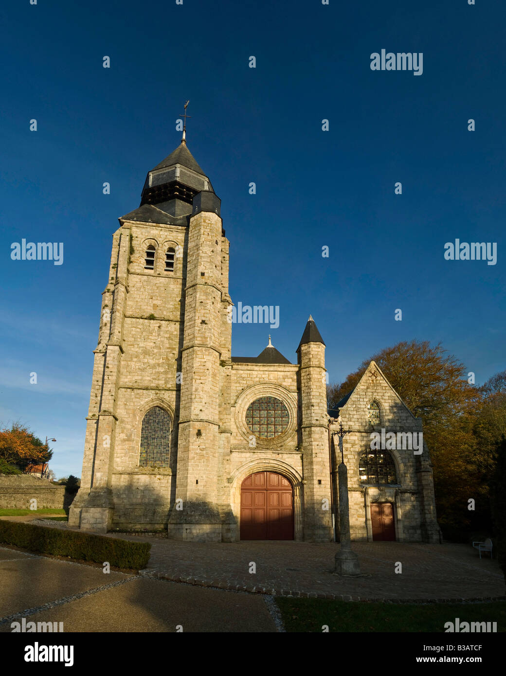 Normandy France eglise du village de Saint valery-en-caux Stock Photo