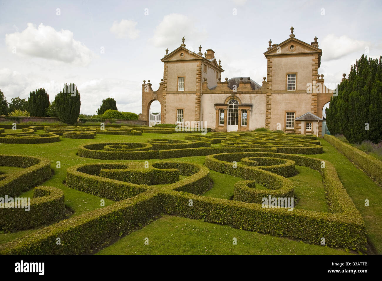 Chatelherault House, Hamilton, Scotland with topiary Stock Photo Alamy