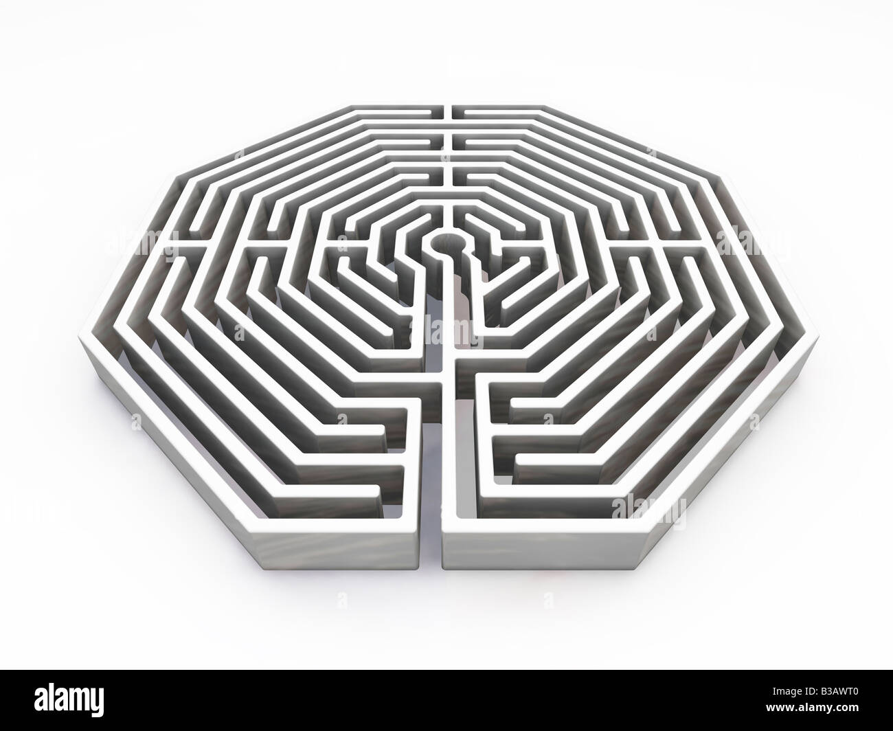 3D render of a maze Stock Photo