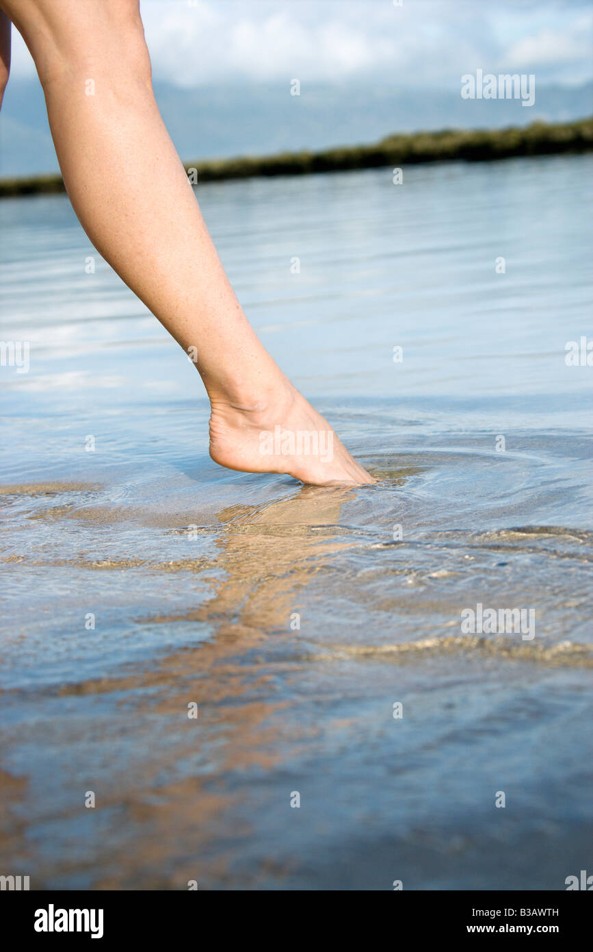 Dipping foot in water hires stock photography and images Alamy