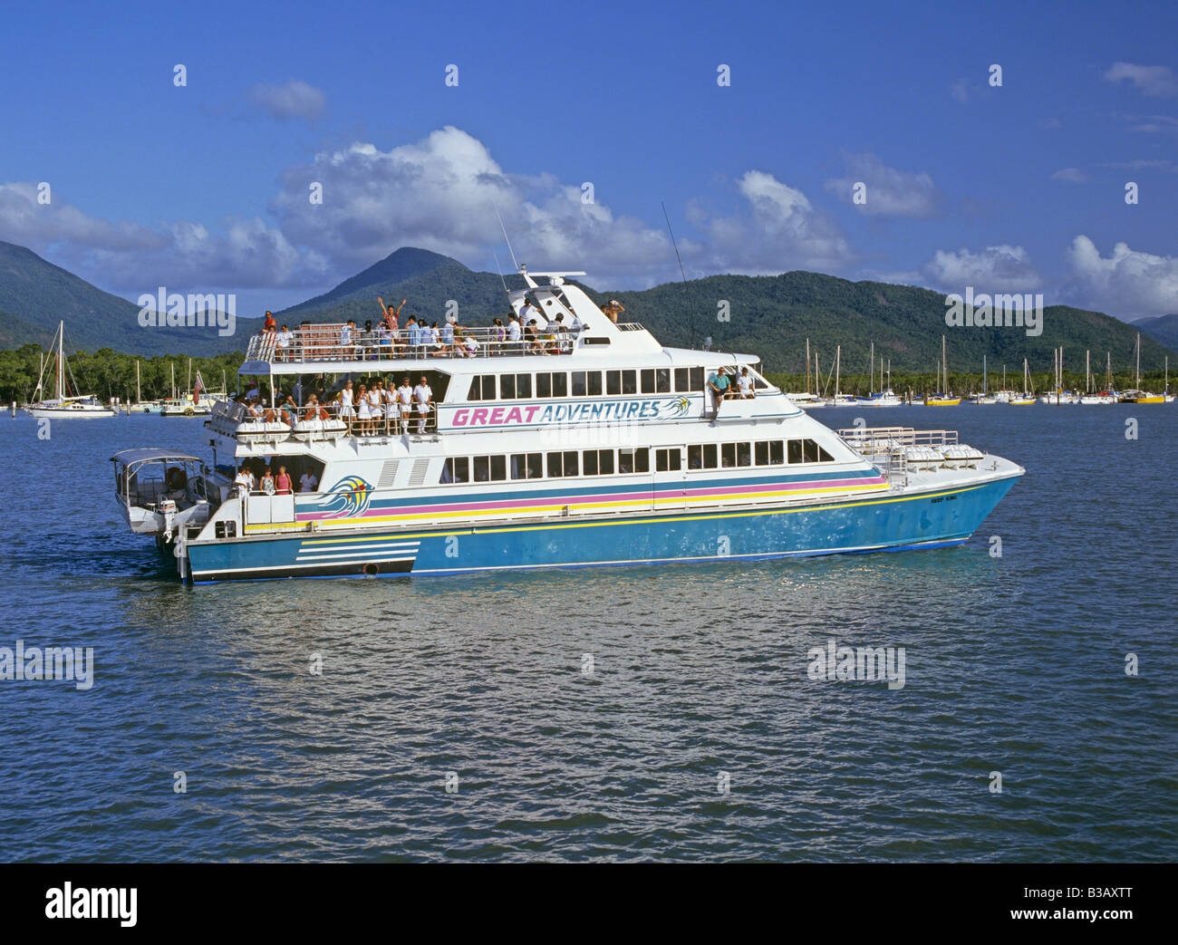 Great Adventure sightseeing boat Cairns Australia Stock Photo Alamy