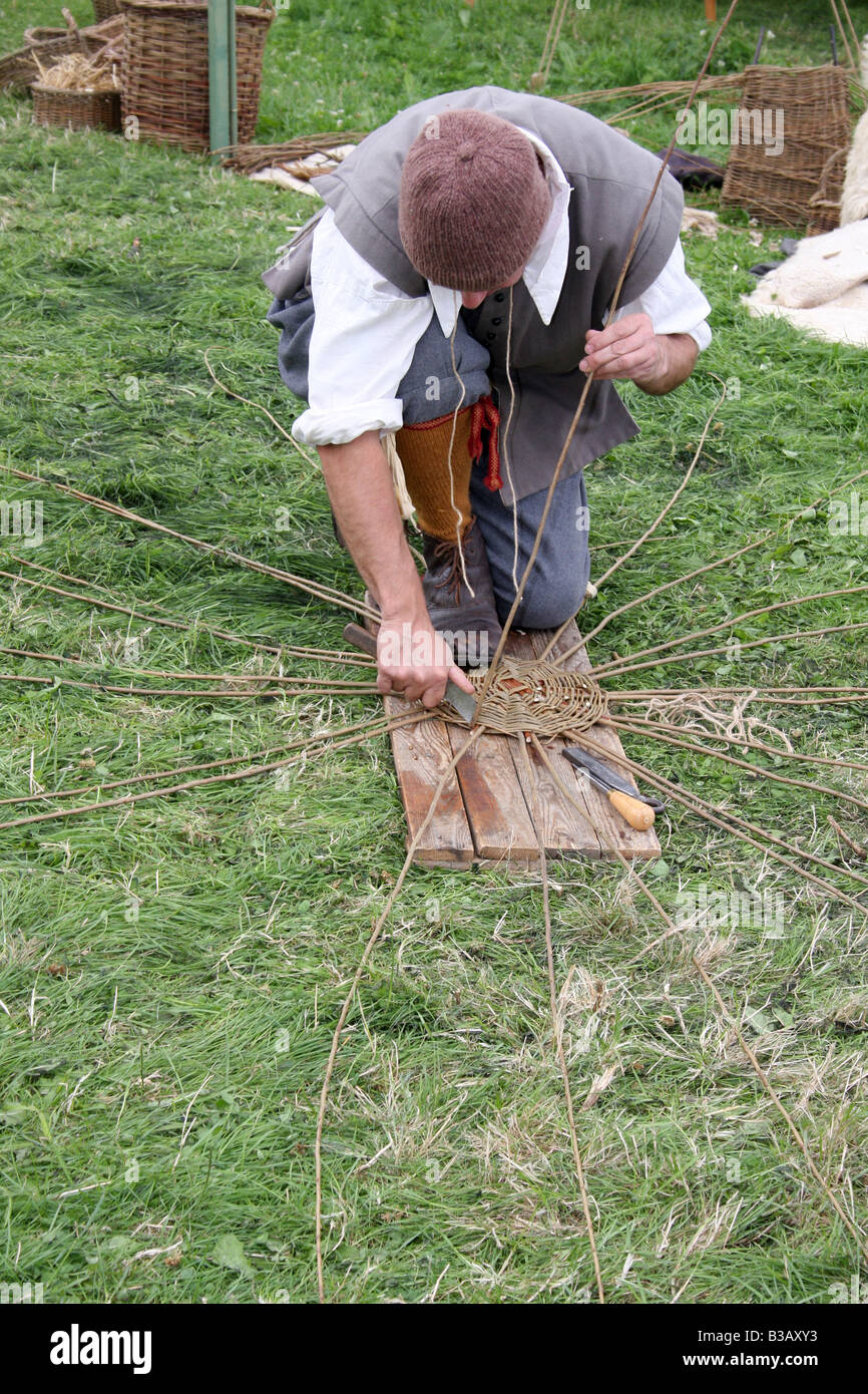 Weaving basket men hires stock photography and images Alamy