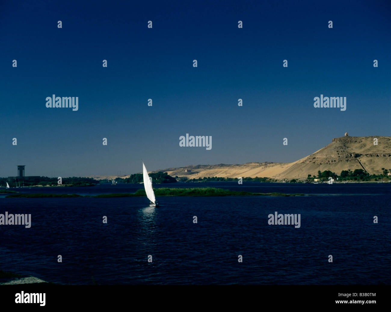 Felucca on River Nile in Aswan ,Egypt Stock Photo - Alamy