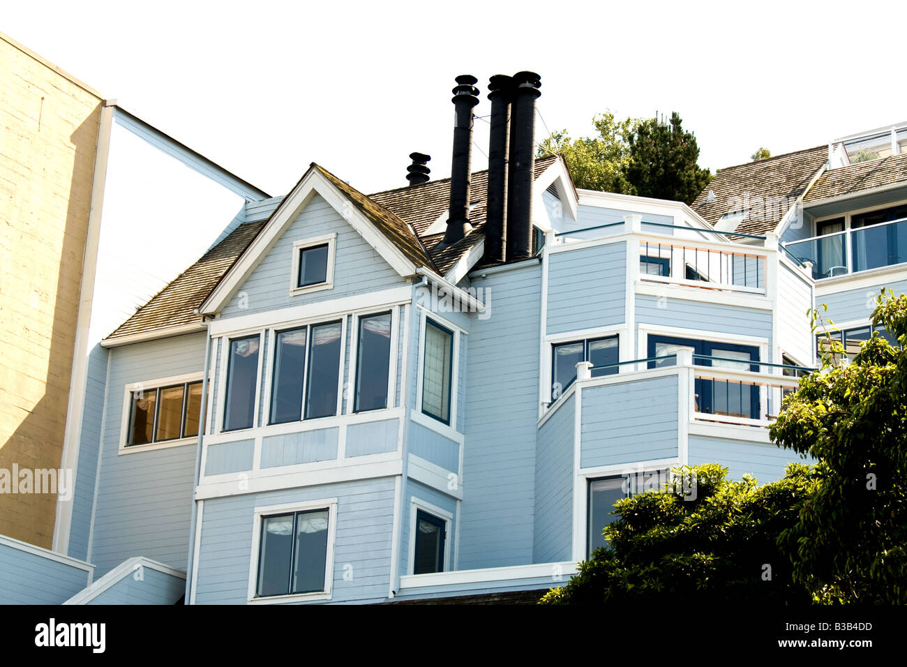 Two story building in Sausalito, California Stock Photo