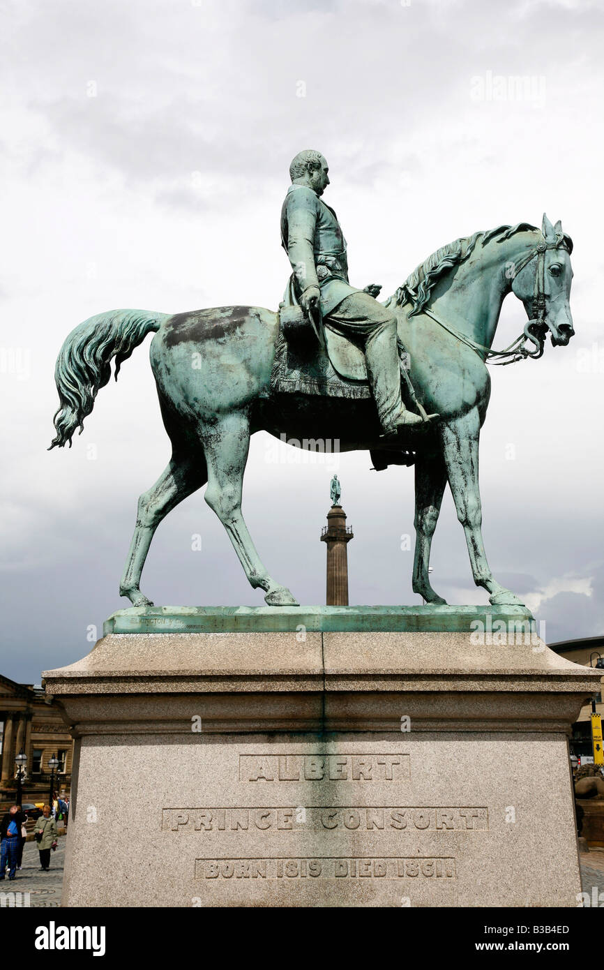 July 2008 - Prince Albert Statue by the St George s Hall Liverpool England UK Stock Photo