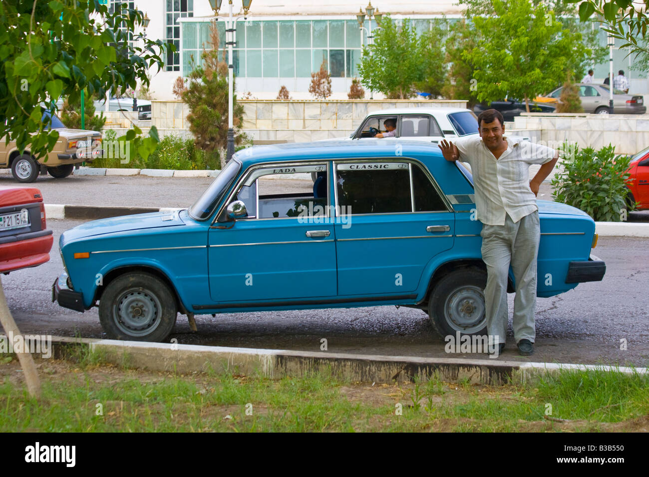 Lada Classic Russian Car in Turkmenabat Turkmenistan Stock Photo