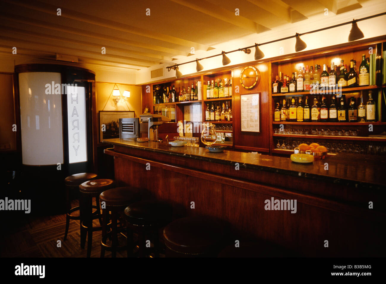 Venice Italy Harry's Bar founded by Giuseppe Cipriani in 1931 Stock Photo