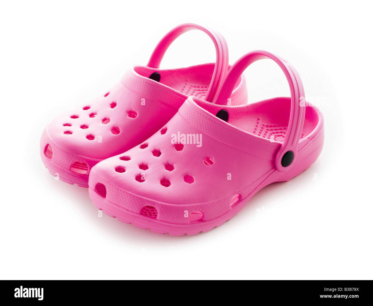 pink croc sandals