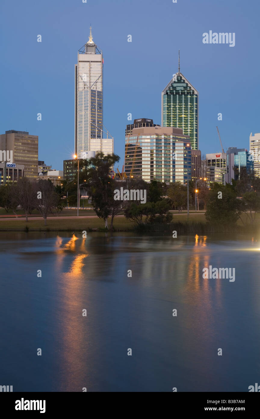 The two tallest skyscrapers on the skyline of Perth, Western Australia